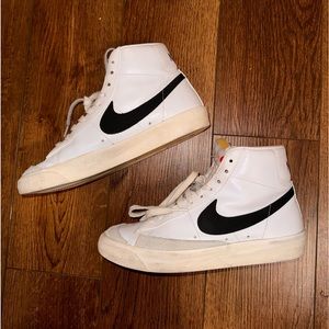 White Nike Blazers